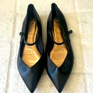 Ted Baker Black Flats